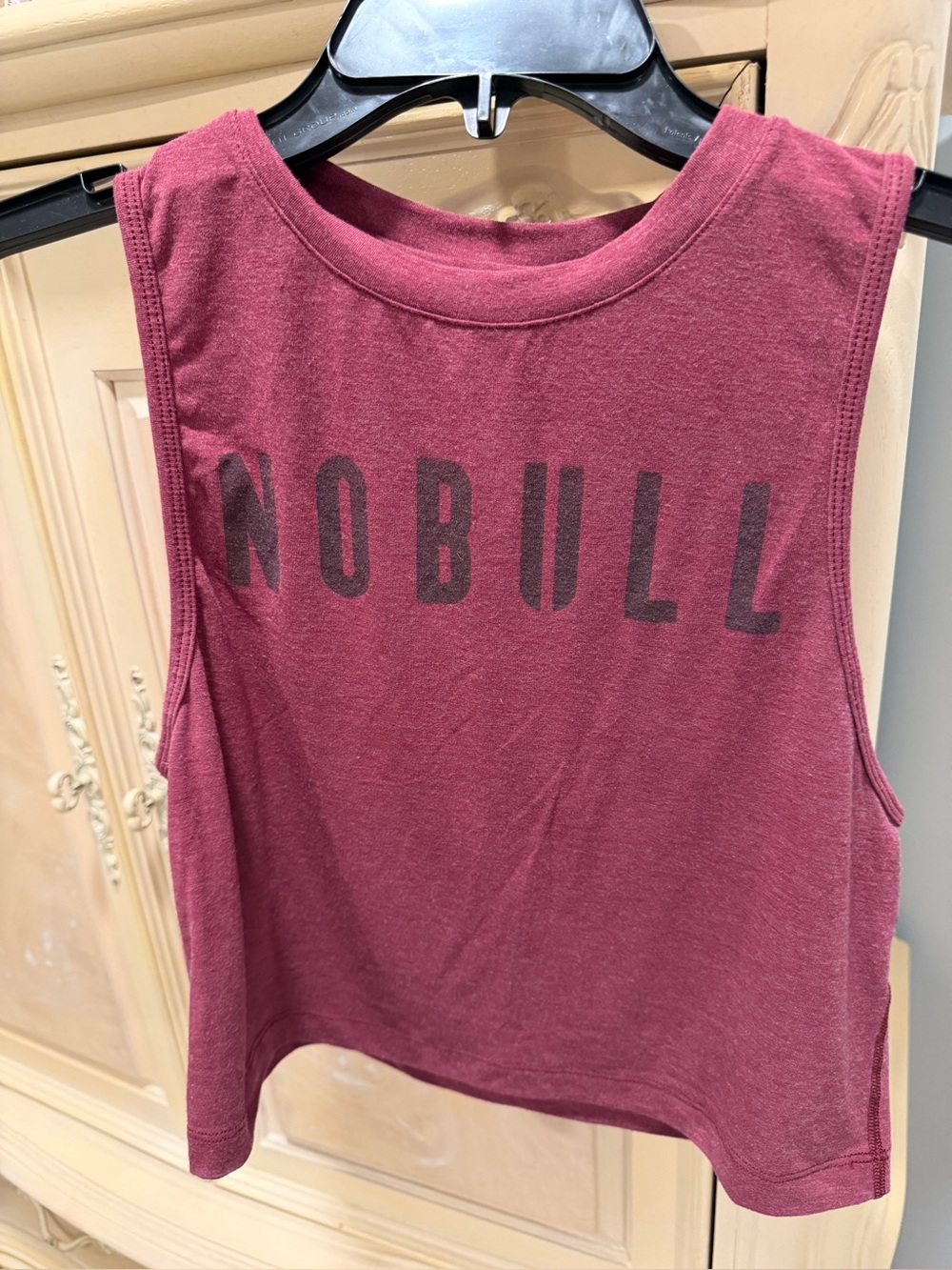 NOBULL Women's Wine Red Cropped Muscle Tank
